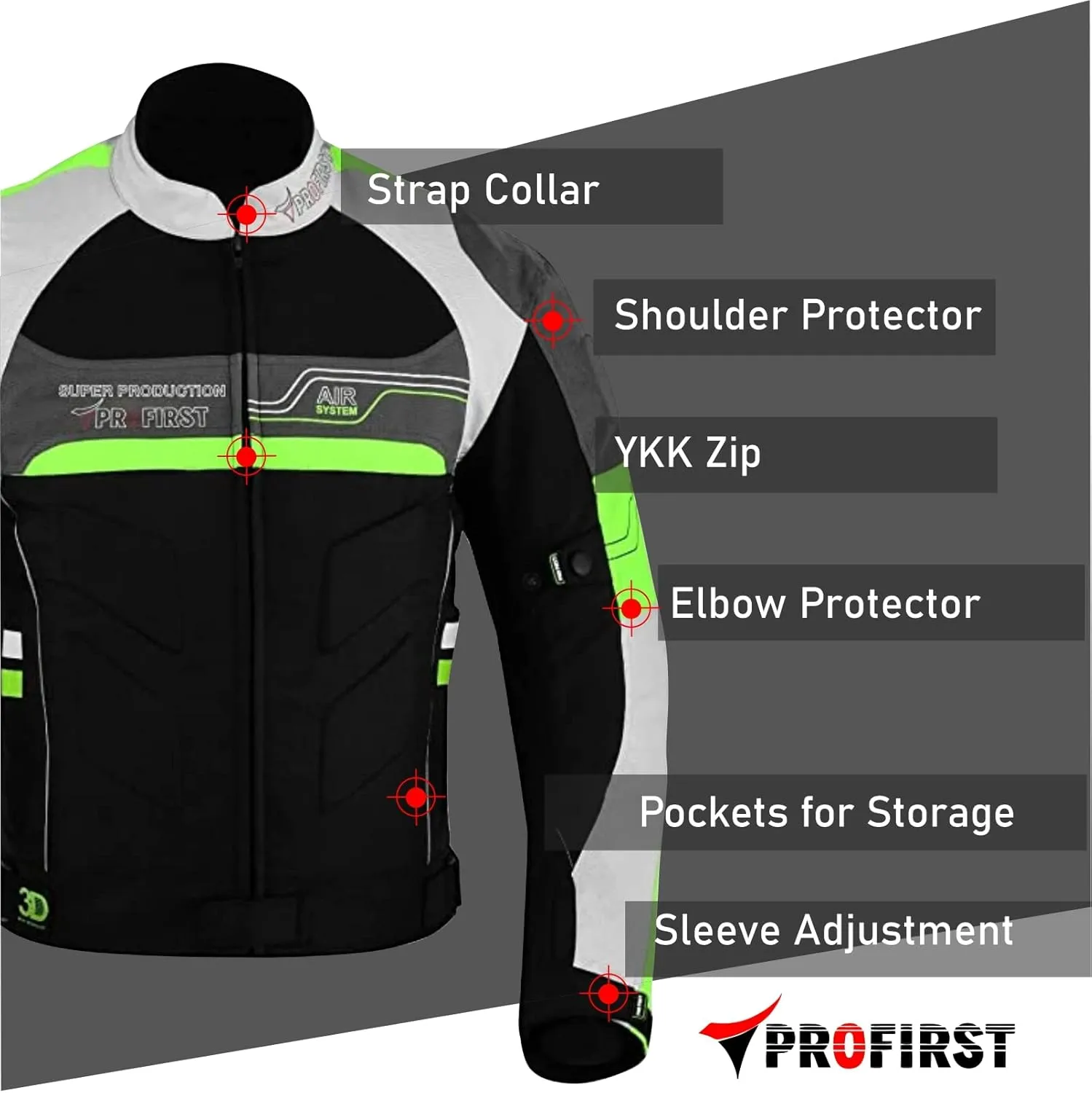 PROFIRST Motorcycle Jacket Men's Riding Textile Racing Motorbike Biker CE Armored Waterproof Jackets