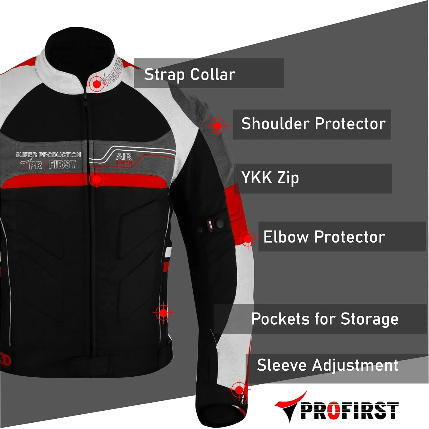 PROFIRST Motorcycle Jacket Men's Riding Textile Racing Motorbike Biker CE Armored Waterproof Jackets