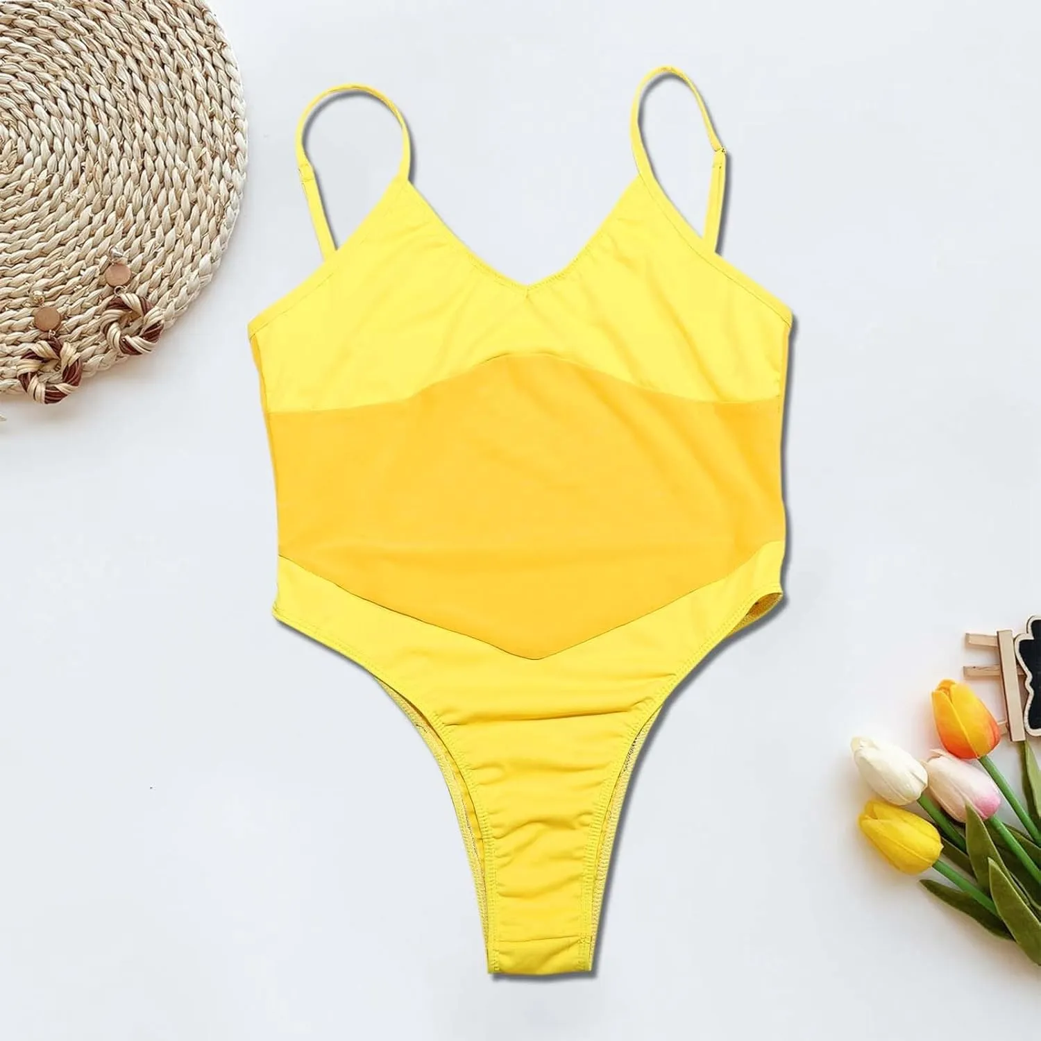 PTOLOCIF Bathing Suit for Women One Piece Square Neck Tummy Control Bathing Suit High Waisted Swimsuit Push up Twist Swimwear