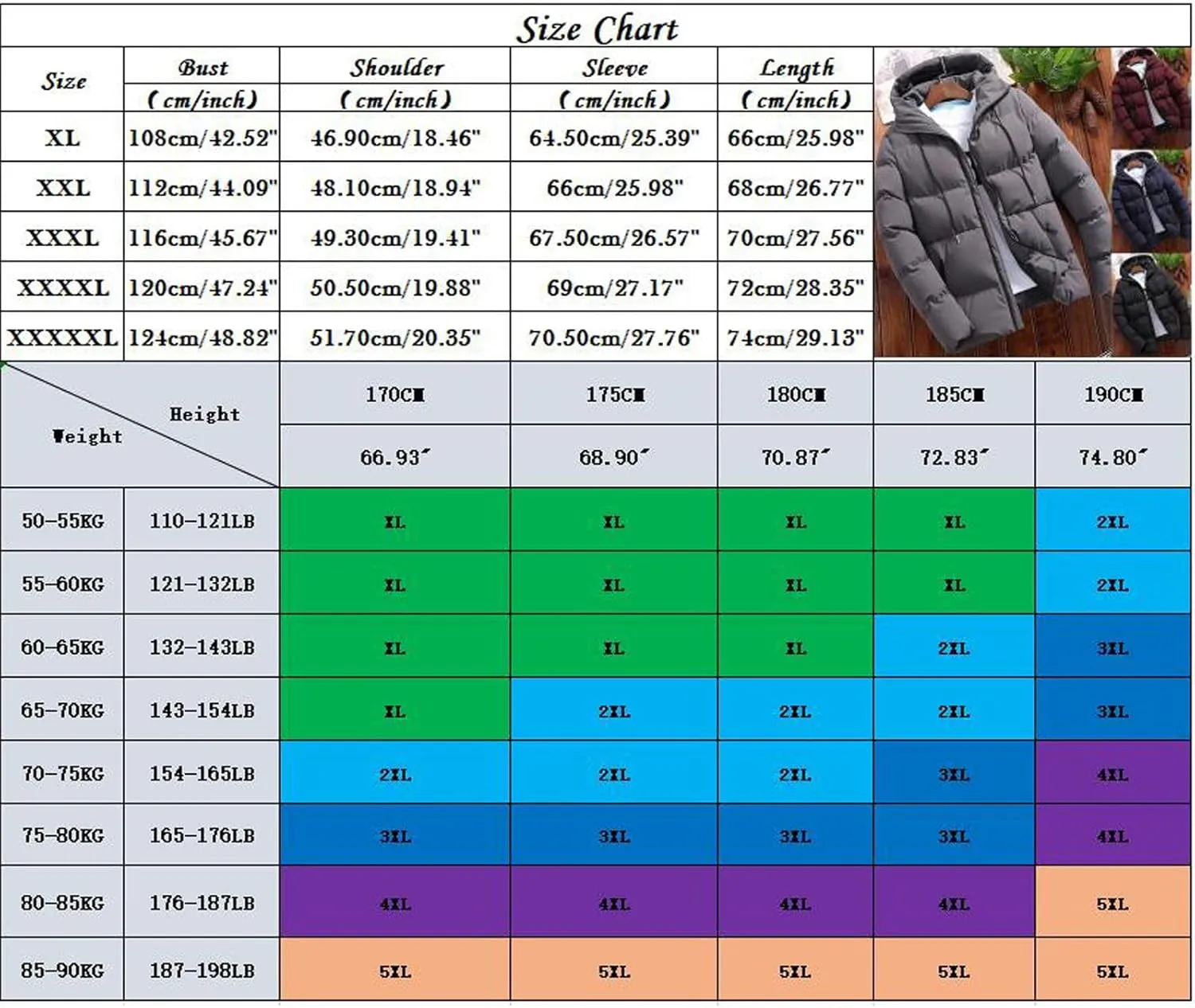 Puffer Jacket Men Insulated Lightweight Hooded Down Coats Outdoor Winter Casual Windproof Tops Waterproof Jackets