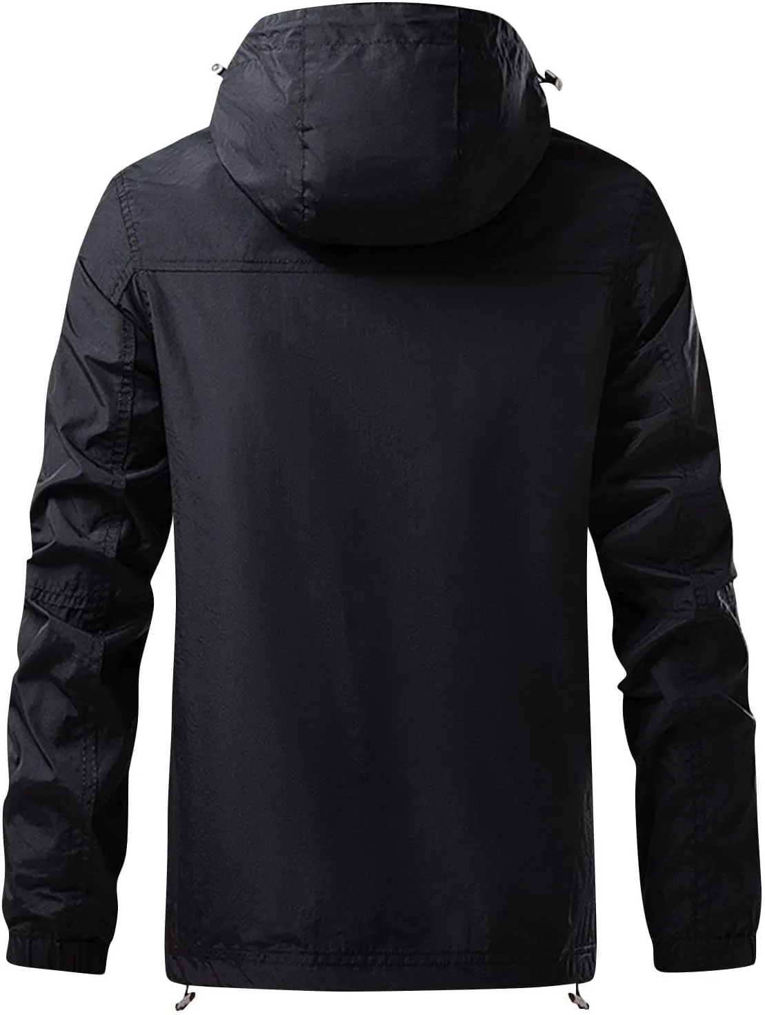 Rain Jacket Mens Lightweight Waterproof Casual Bomber Windbreaker Coat Full Zip Hooded Warm Jackets for Hiking Travel