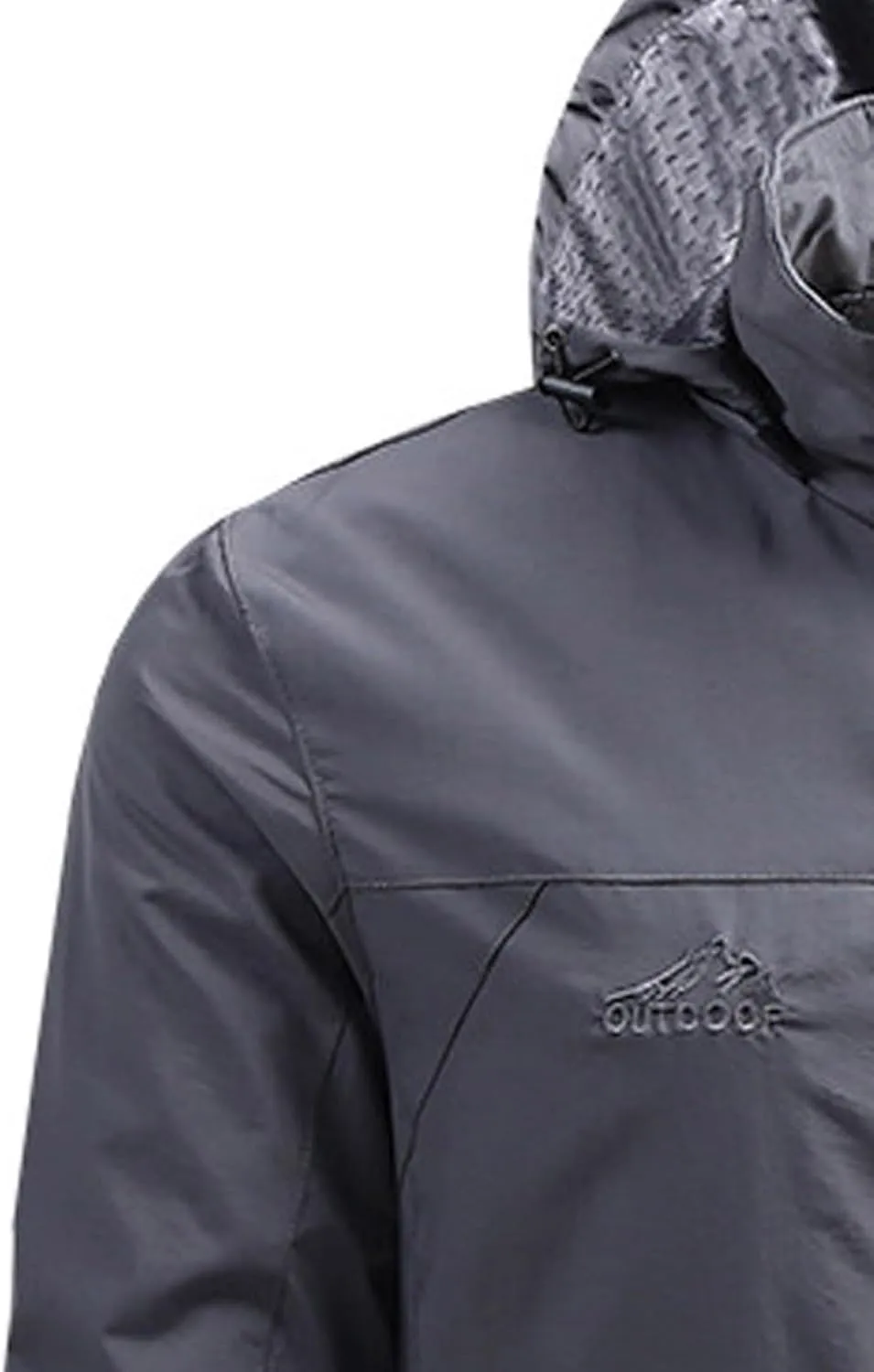 Rain Jacket Mens Water Lightweight Hooded Hiking Running Jackets Water Resistant Fall Full Zip Windbreaker Sportwear