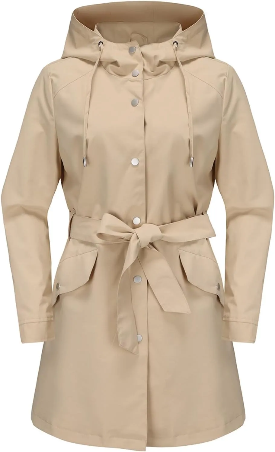 Rain Jacket Women Lightweight Waterproof Raincoat Hooded Windbreaker Waterproof Jackets with Pockets 2024