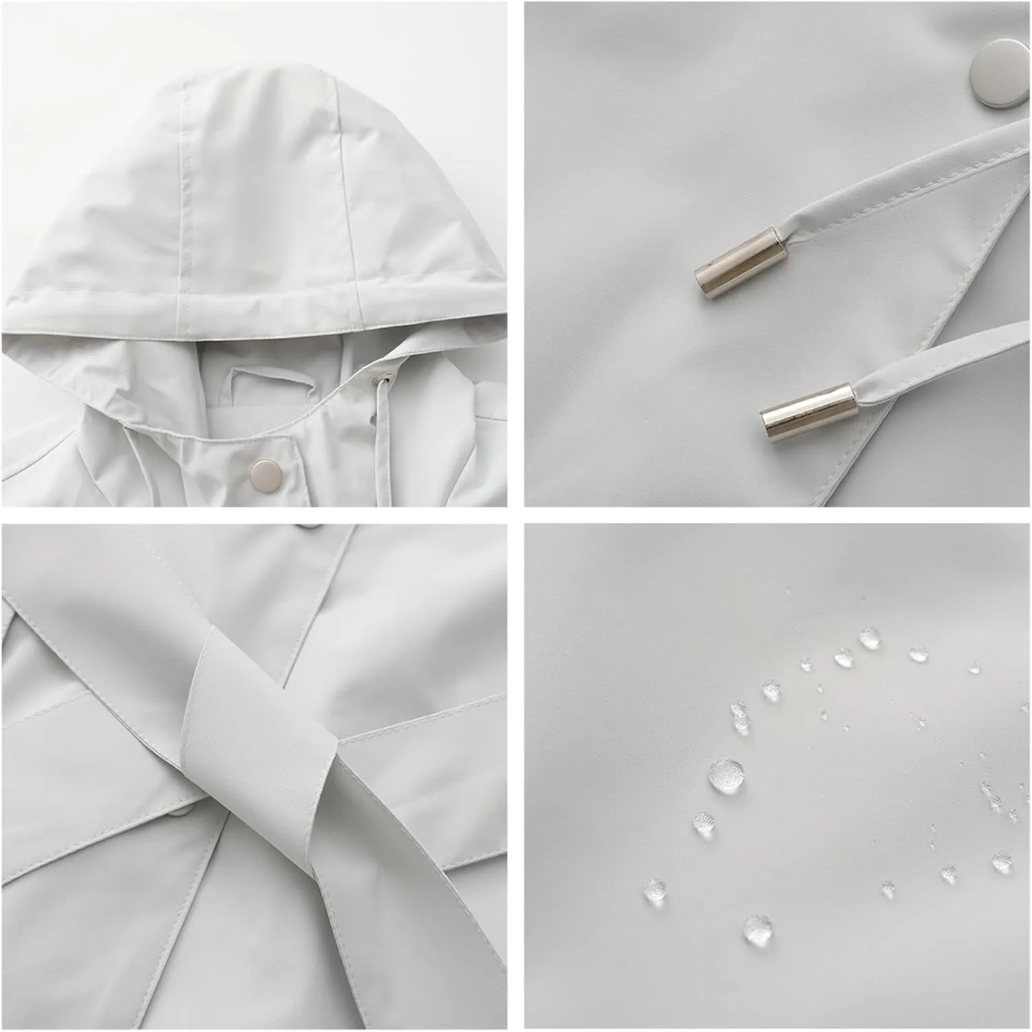 Rain Jacket Women Lightweight Waterproof Raincoat Hooded Windbreaker Waterproof Jackets with Pockets 2024