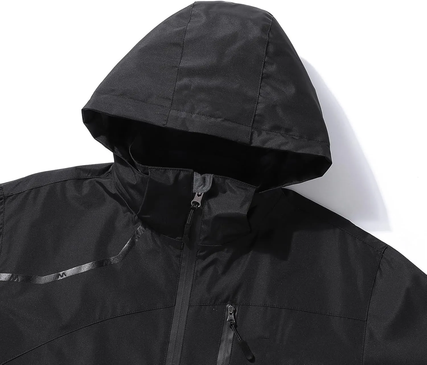 Raincoat for Men Hooded with Pockets Windproof Lightweight Windbreaker Active Outdoor Golf Cycling Running Jackets