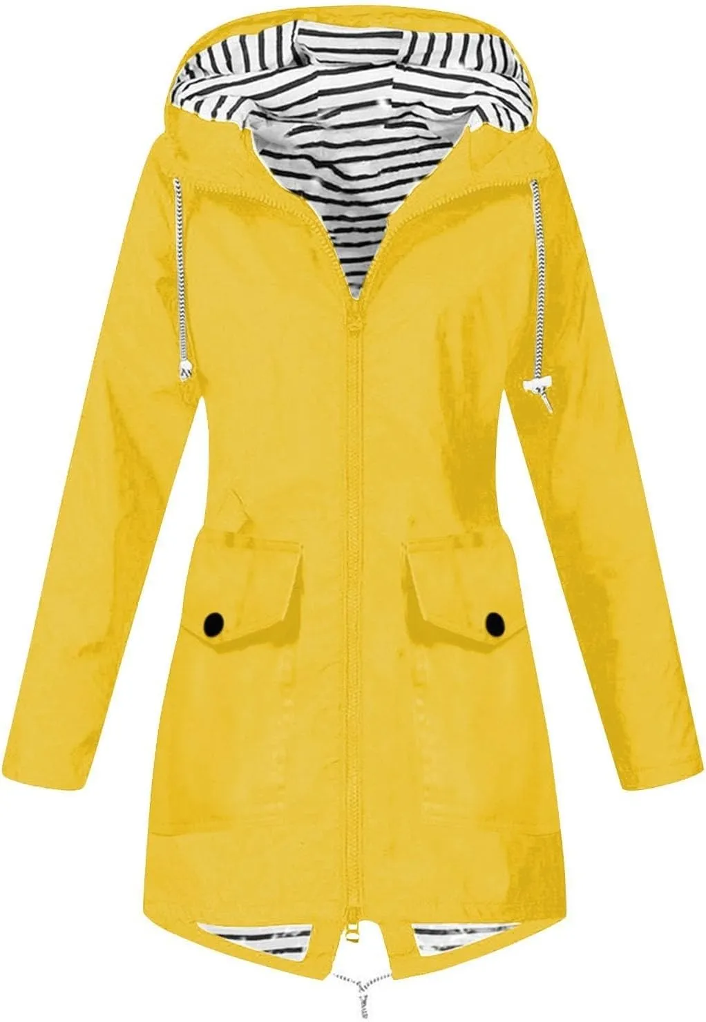 Raincoat Hoodie for Women Rain Coats Outdoor Plus Medium and Long Rain Jackets Waterproof with Hood