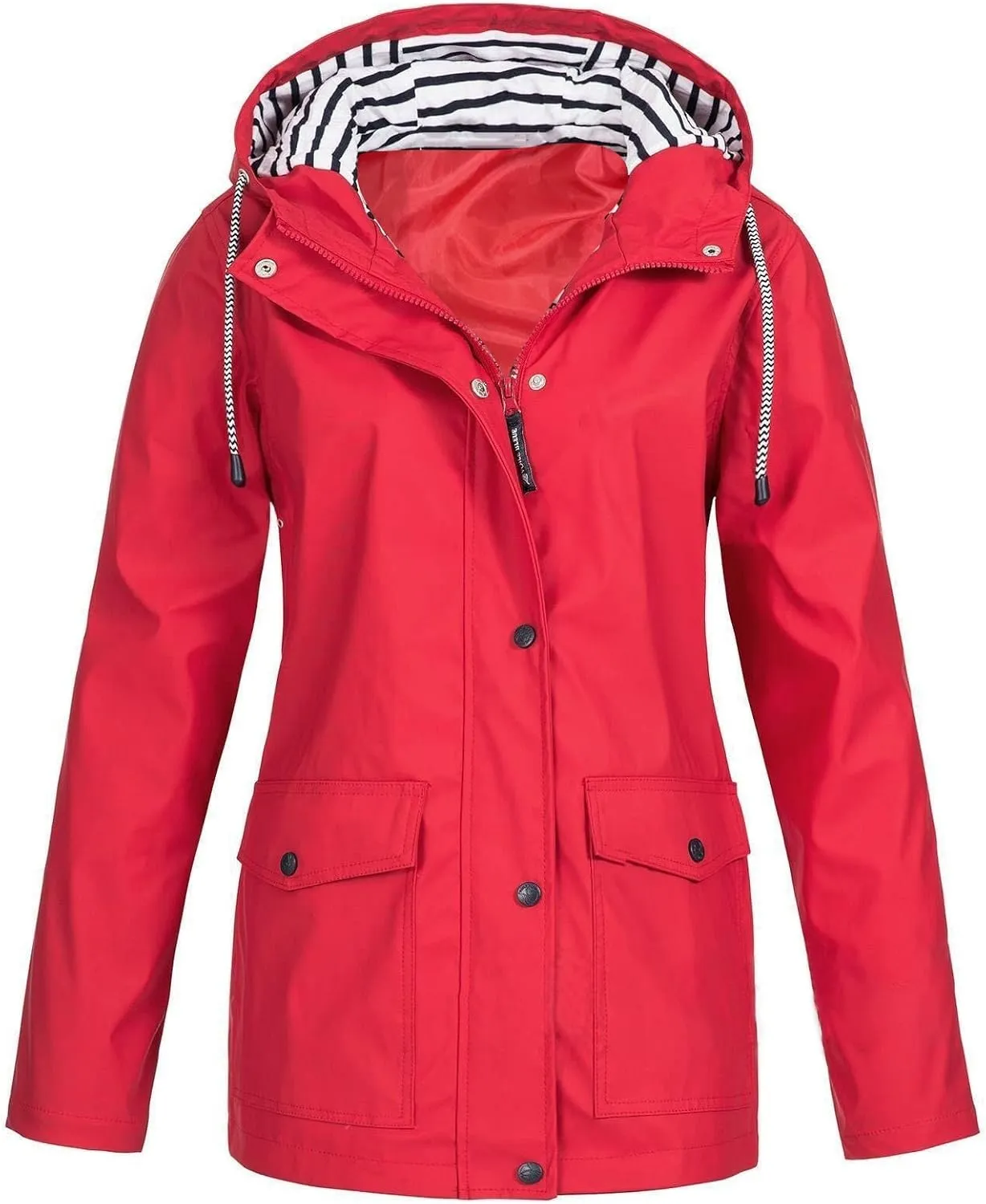 Raincoats for Women Waterproof Jackets Hooded Trench Coats Winter Fall Travel Hiking Windbreaker Outerwear with Hood