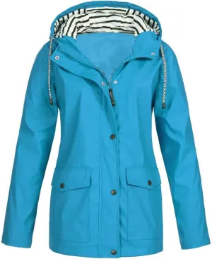 Raincoats for Women Waterproof Jackets Hooded Trench Coats Winter Fall Travel Hiking Windbreaker Outerwear with Hood