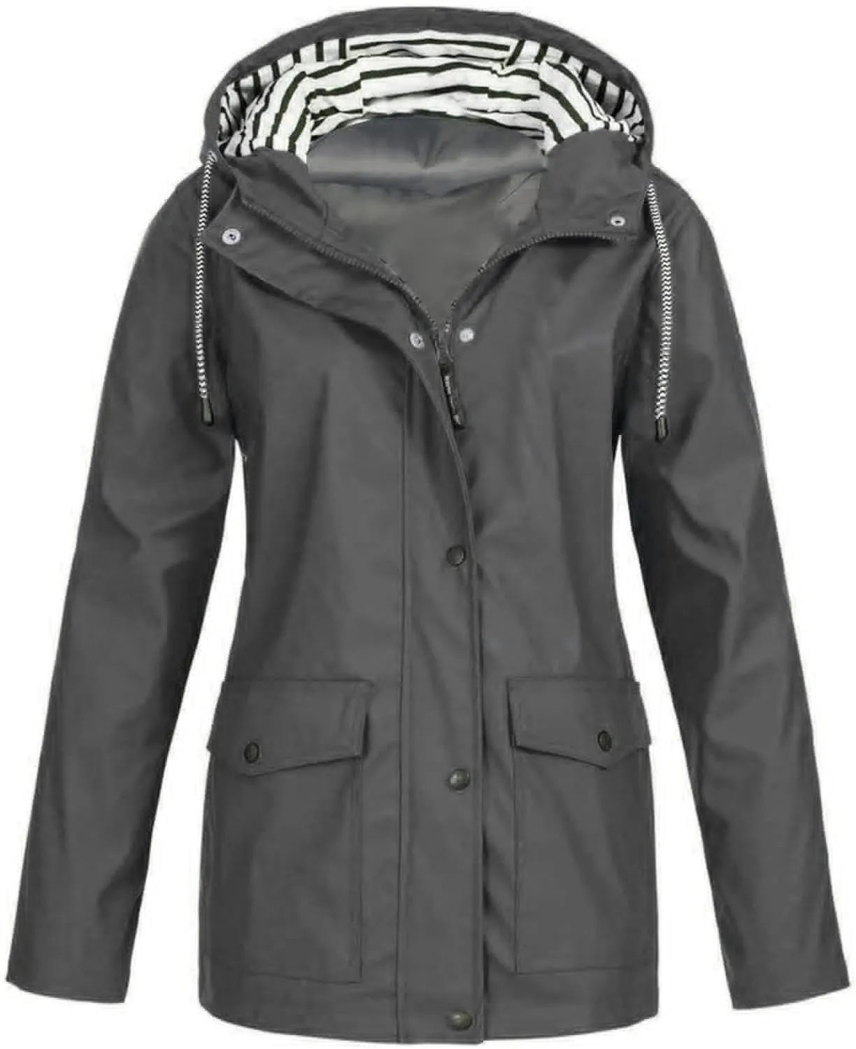 Raincoats for Women Waterproof Jackets Hooded Trench Coats Winter Fall Travel Hiking Windbreaker Outerwear with Hood