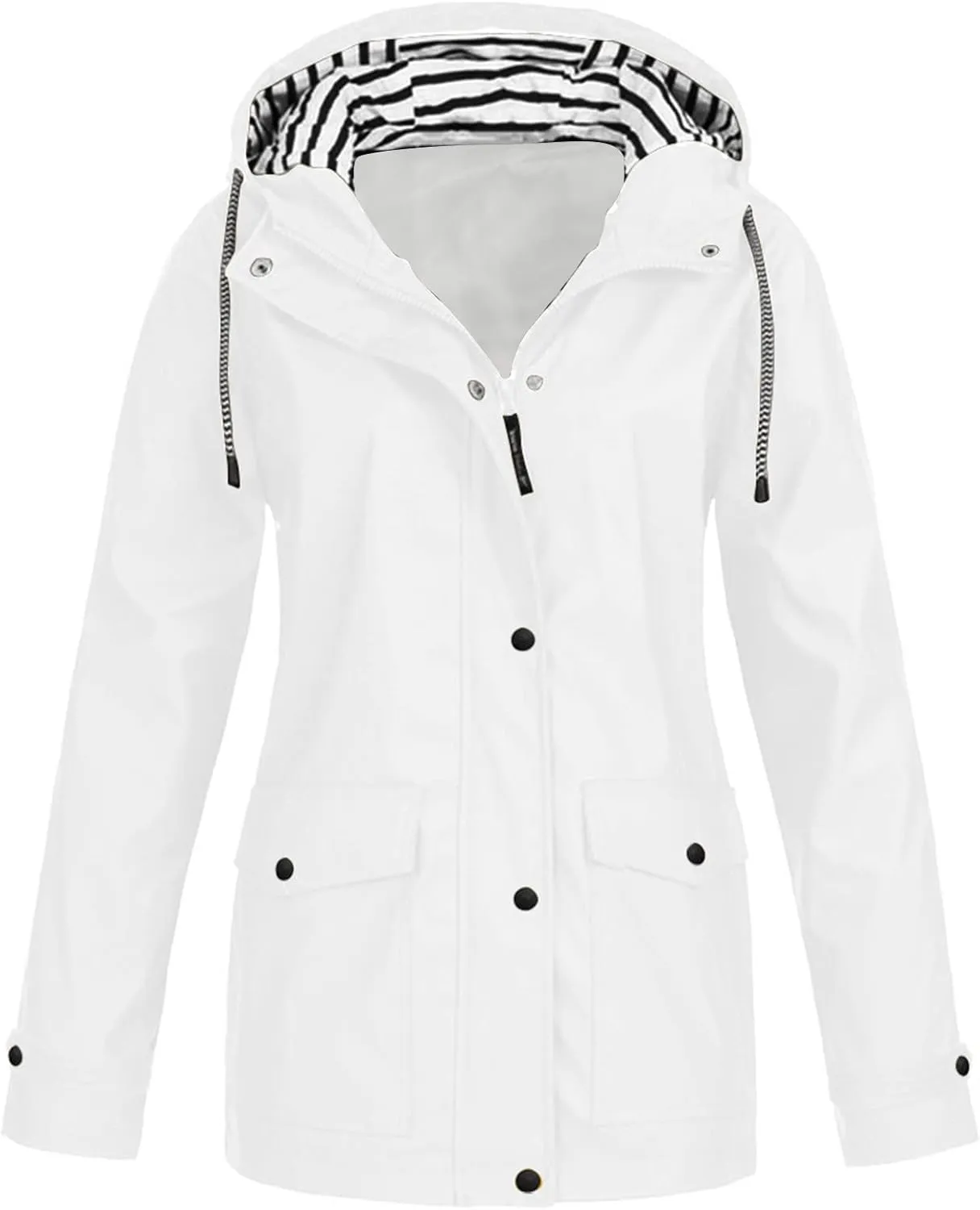 Raincoats for Women Waterproof Jackets Hooded Trench Coats Winter Fall Travel Hiking Windbreaker Outerwear with Hood