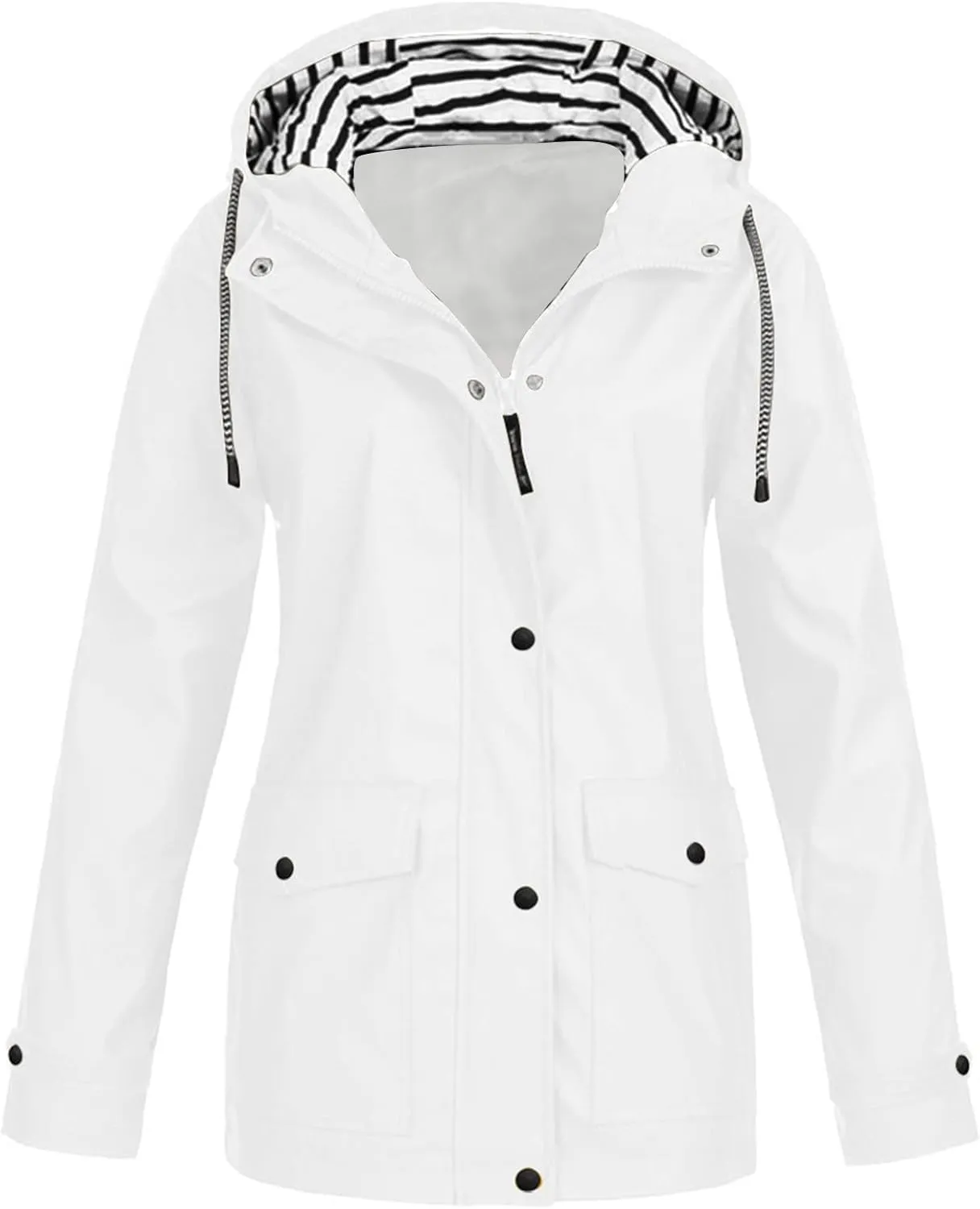 Raincoats for Women Waterproof Jackets Hooded Trench Coats Winter Fall Travel Hiking Windbreaker Outerwear with Hood