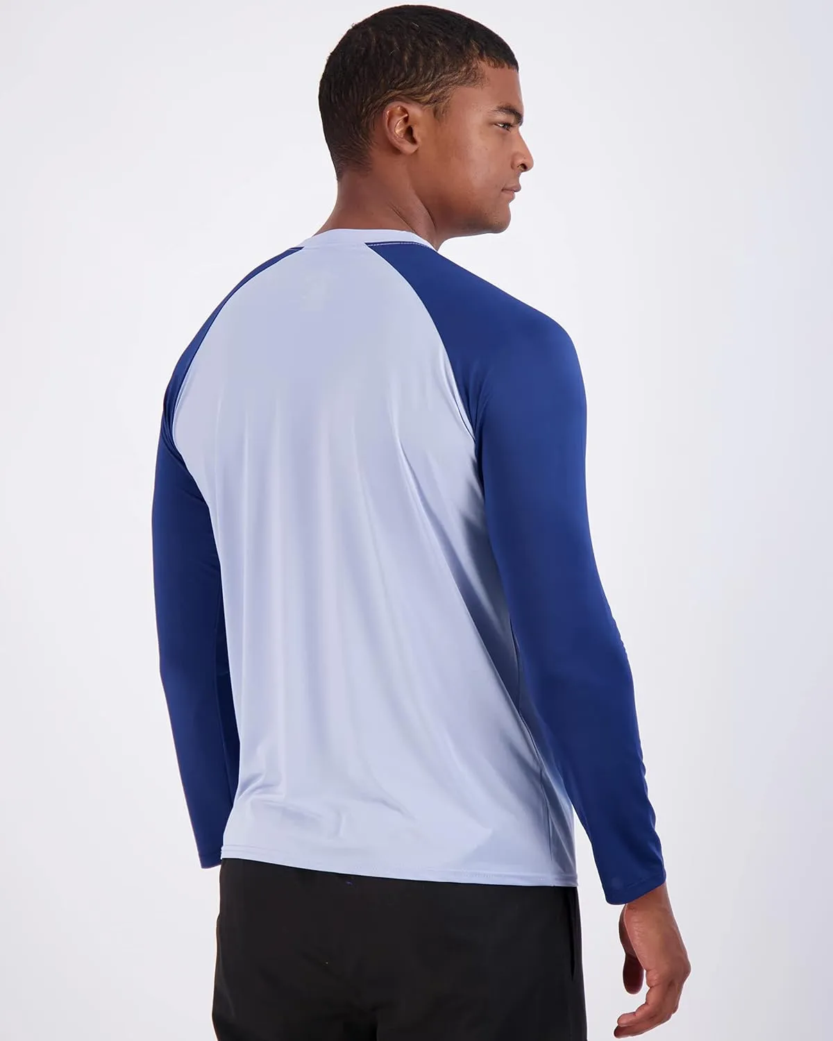 Real Essentials 4 Pack: Mens Long Sleeve Rash Guard Shirt Running Swimwear UPF 50  Sun Protection (Big & Tall)