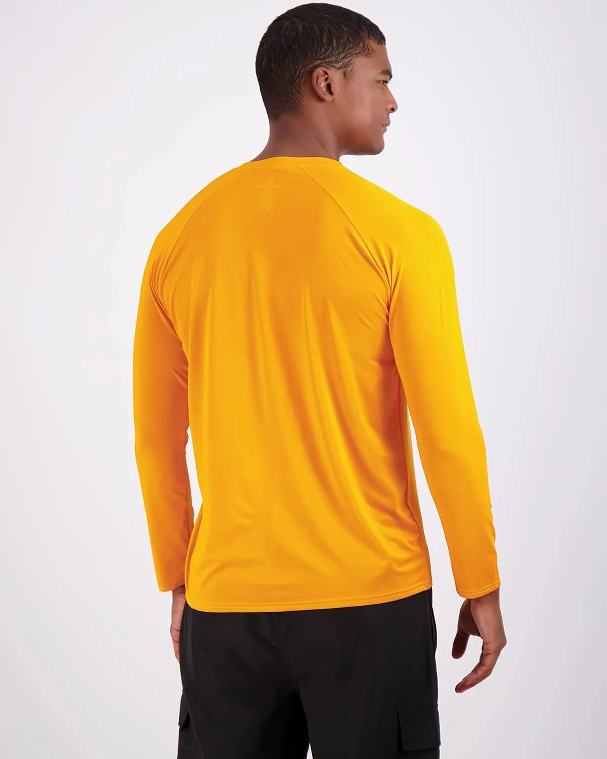 Real Essentials 4 Pack: Mens Long Sleeve Rash Guard Shirt Running Swimwear UPF 50  Sun Protection (Big & Tall)