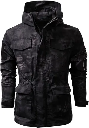 RTRDE Men's Winter Work Jackets Military Tactical Windbreaker Jacket Outdoor Camouflage Hunting Coat Work Jacket, S-2XL