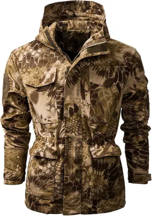 RTRDE Men's Winter Work Jackets Military Tactical Windbreaker Jacket Outdoor Camouflage Hunting Coat Work Jacket, S-2XL