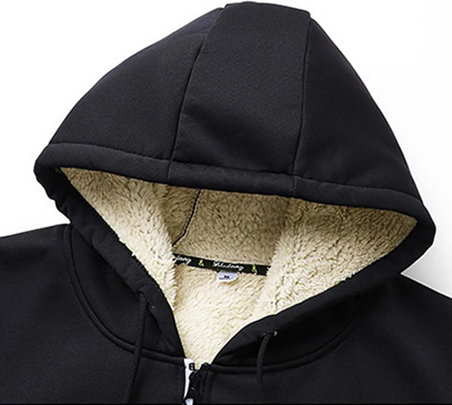 RTRDE Mens Work Jacket Zip Up Sweatshirts Heavyweight Winter Fleece Sherpa Lined Warm Hoodie Jackets Coats Jacket, S-3XL