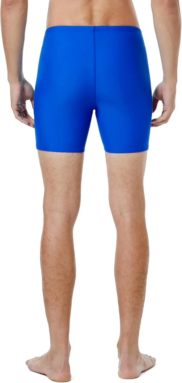 Runihit Men's Square Leg Swim Jammers Quick Dry Athletic Brief Swimsuit UFP 50  Compression Swimming Shorts