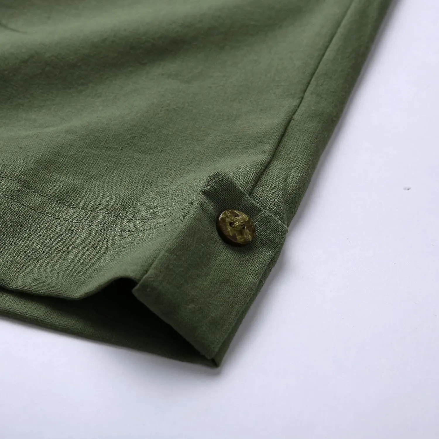 Running Shorts High Waisted Shorts Daisy Fashion Print Pocket Wide Leg Button Loose Pants Running Shorts Khaki Daisy