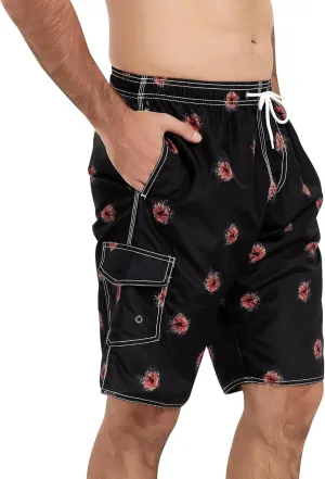 Scotamalone Mens Swim Trunks Swimming Shorts Swimwear Bathing Suits Quick Dry 11 Inch with Mesh Lining