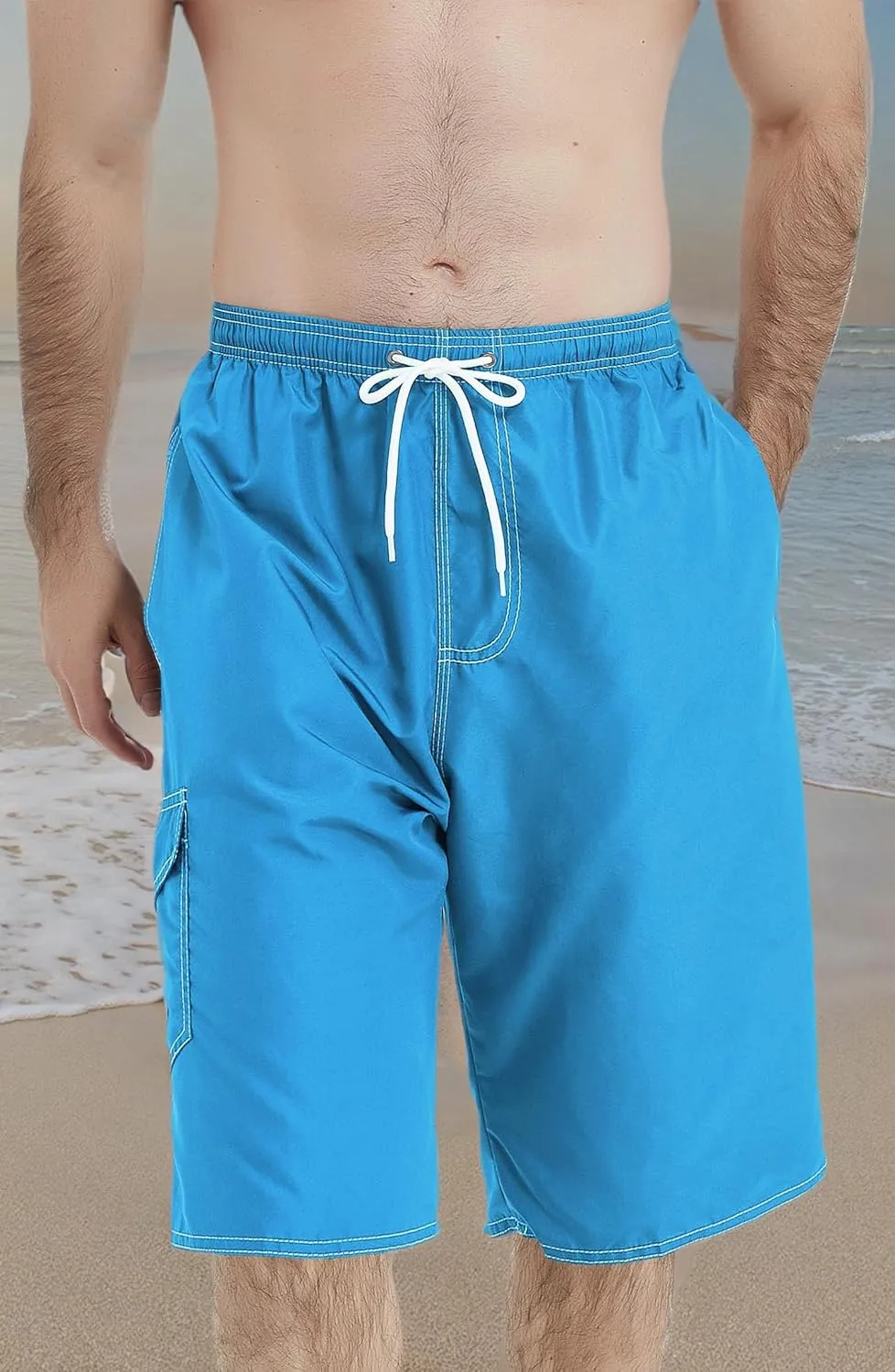 Scotamalone Mens Swim Trunks Swimming Shorts Swimwear Bathing Suits Quick Dry 11 Inch with Mesh Lining