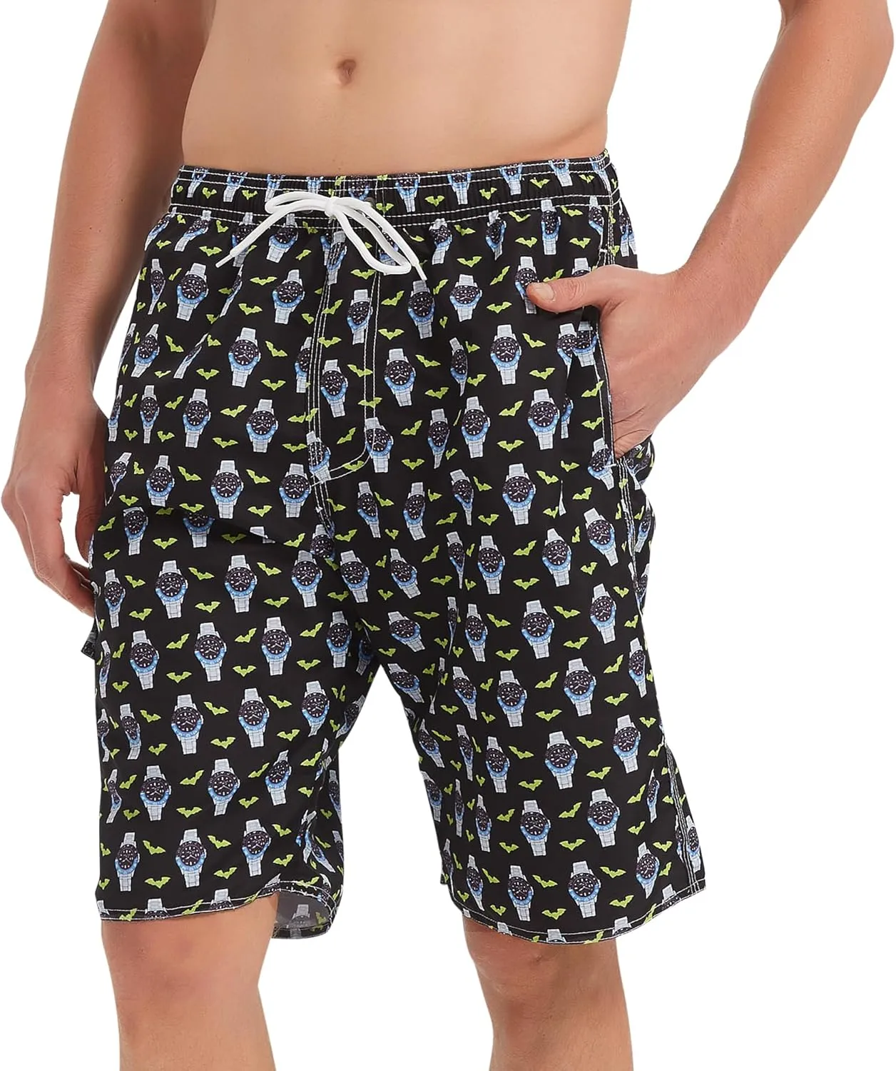 Scotamalone Mens Swim Trunks Swimming Shorts Swimwear Bathing Suits Quick Dry 11 Inch with Mesh Lining