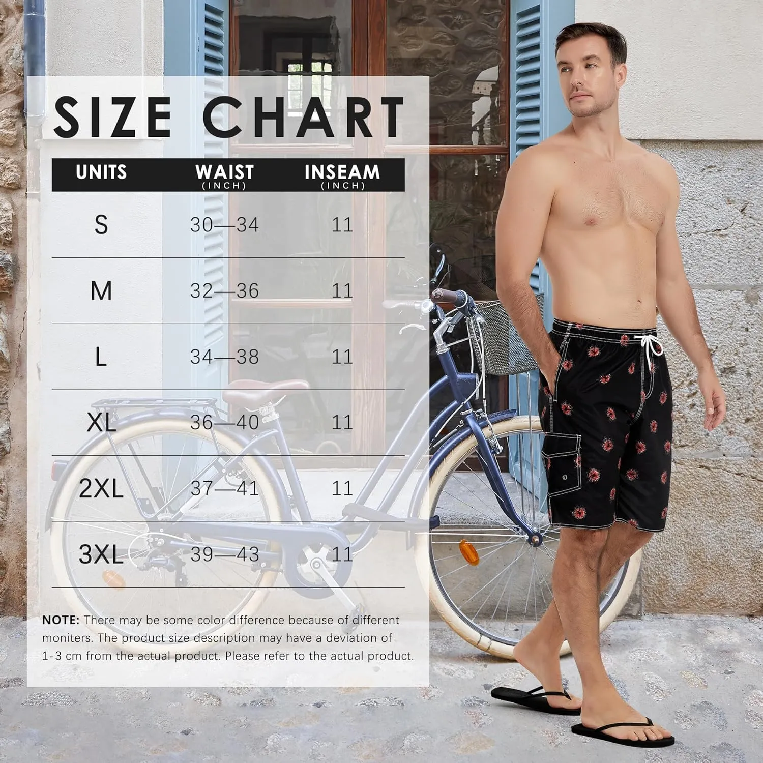 Scotamalone Mens Swim Trunks Swimming Shorts Swimwear Bathing Suits Quick Dry 11 Inch with Mesh Lining