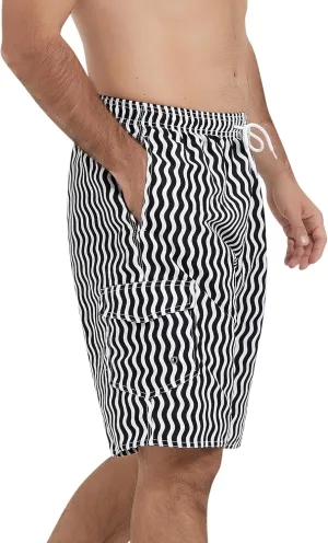 Scotamalone Mens Swim Trunks Swimming Shorts Swimwear Bathing Suits Quick Dry 11 Inch with Mesh Lining