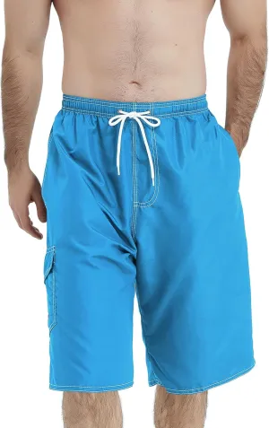 Scotamalone Mens Swim Trunks Swimming Shorts Swimwear Bathing Suits Quick Dry 11 Inch with Mesh Lining