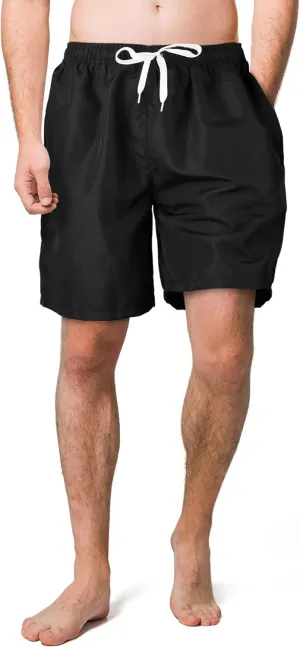 Scotamalone Mens Swim Trunks Swimming Shorts Swimwear Bathing Suits Quick Dry 7 Inch with Mesh Lining