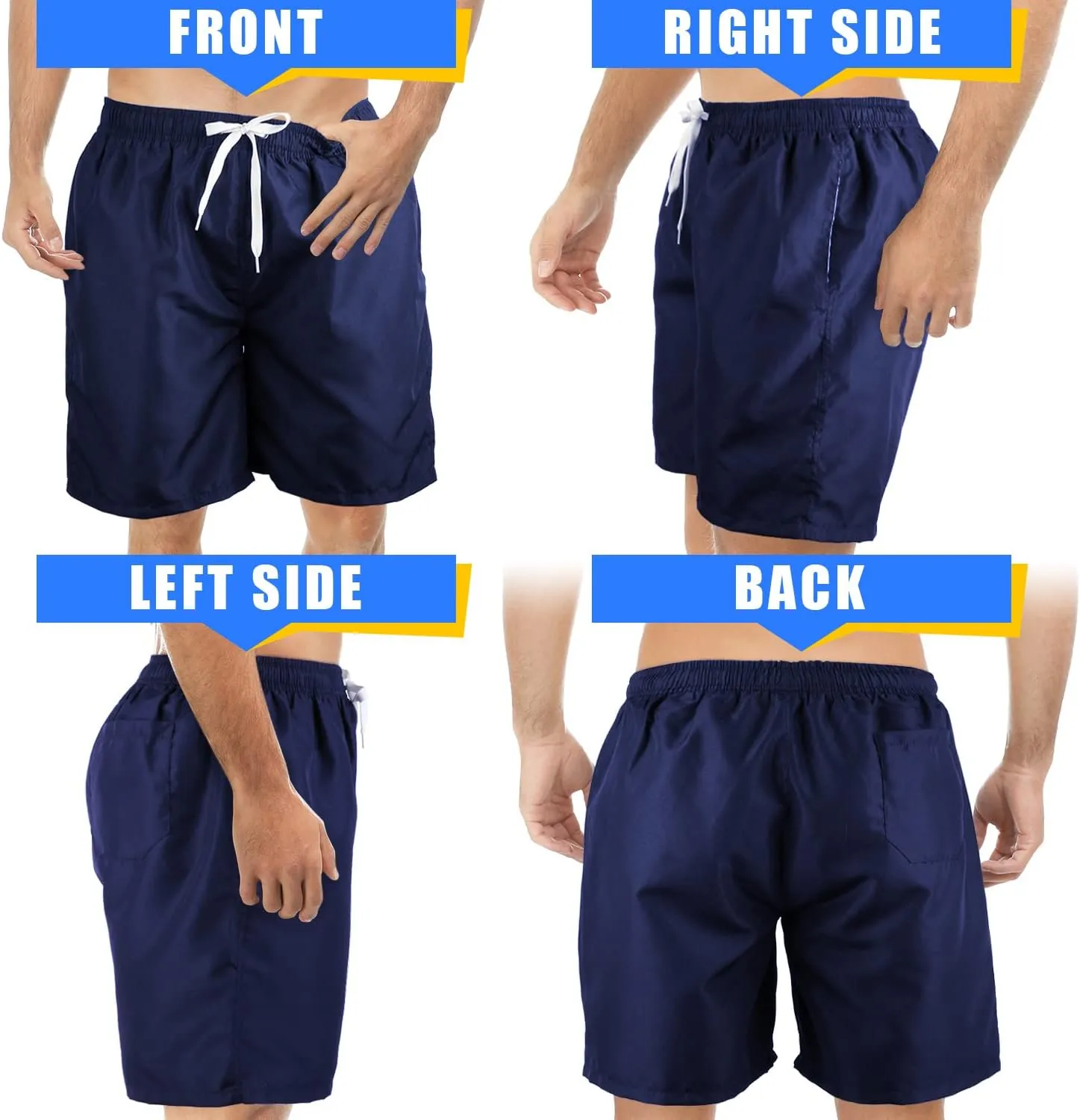 Scotamalone Mens Swim Trunks Swimming Shorts Swimwear Bathing Suits Quick Dry 7 Inch with Mesh Lining