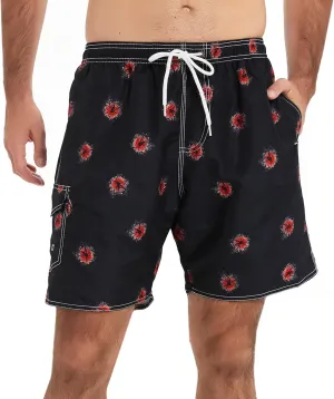 Scotamalone Mens Swim Trunks Swimming Shorts Swimwear Bathing Suits Quick Dry 7 Inch with Mesh Lining