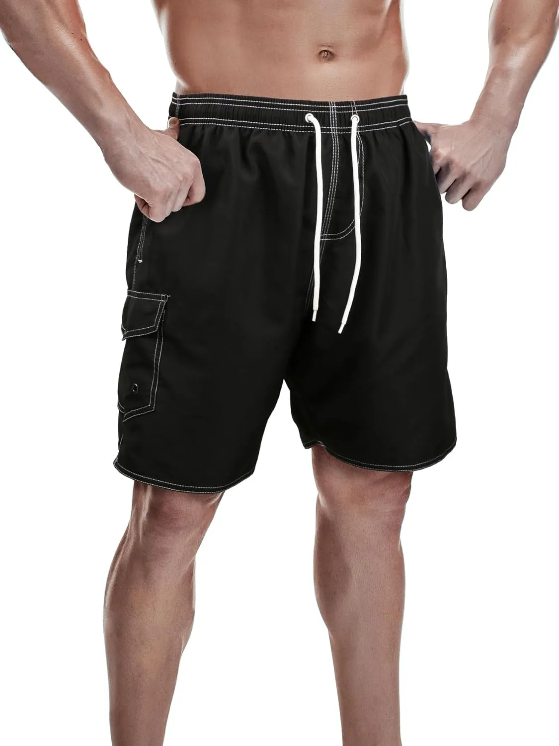 Scotamalone Mens Swim Trunks Swimming Shorts Swimwear Bathing Suits Quick Dry 7 Inch with Mesh Lining