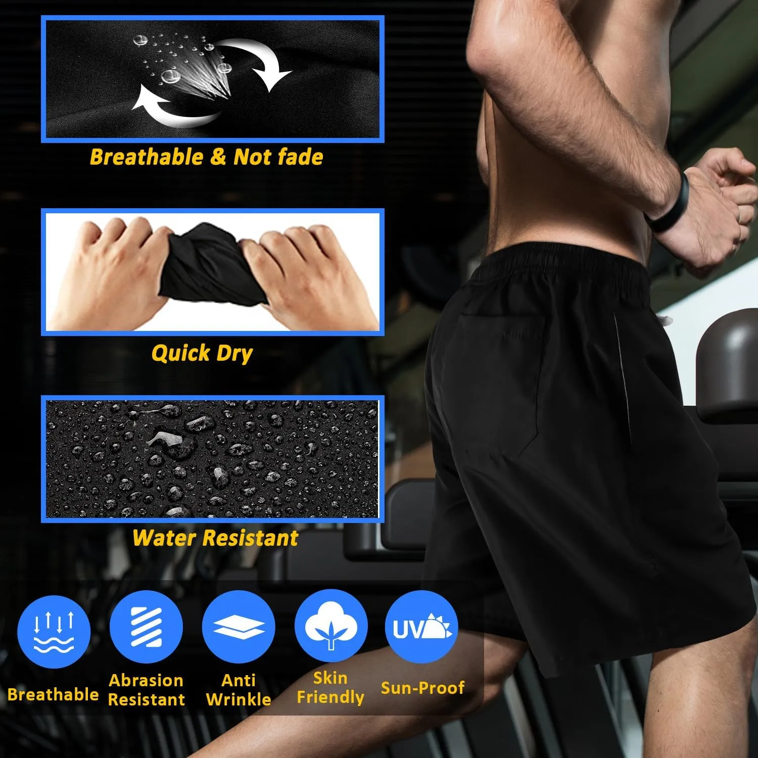 Scotamalone Mens Swim Trunks Swimming Shorts Swimwear Bathing Suits Quick Dry 7 Inch with Mesh Lining