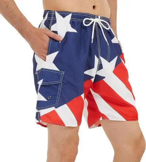 Scotamalone Mens Swim Trunks Swimming Shorts Swimwear Bathing Suits Quick Dry 7 Inch with Mesh Lining