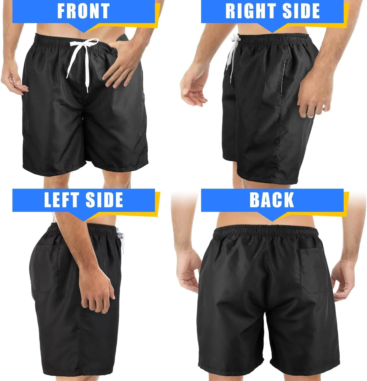 Scotamalone Mens Swim Trunks Swimming Shorts Swimwear Bathing Suits Quick Dry 7 Inch with Mesh Lining