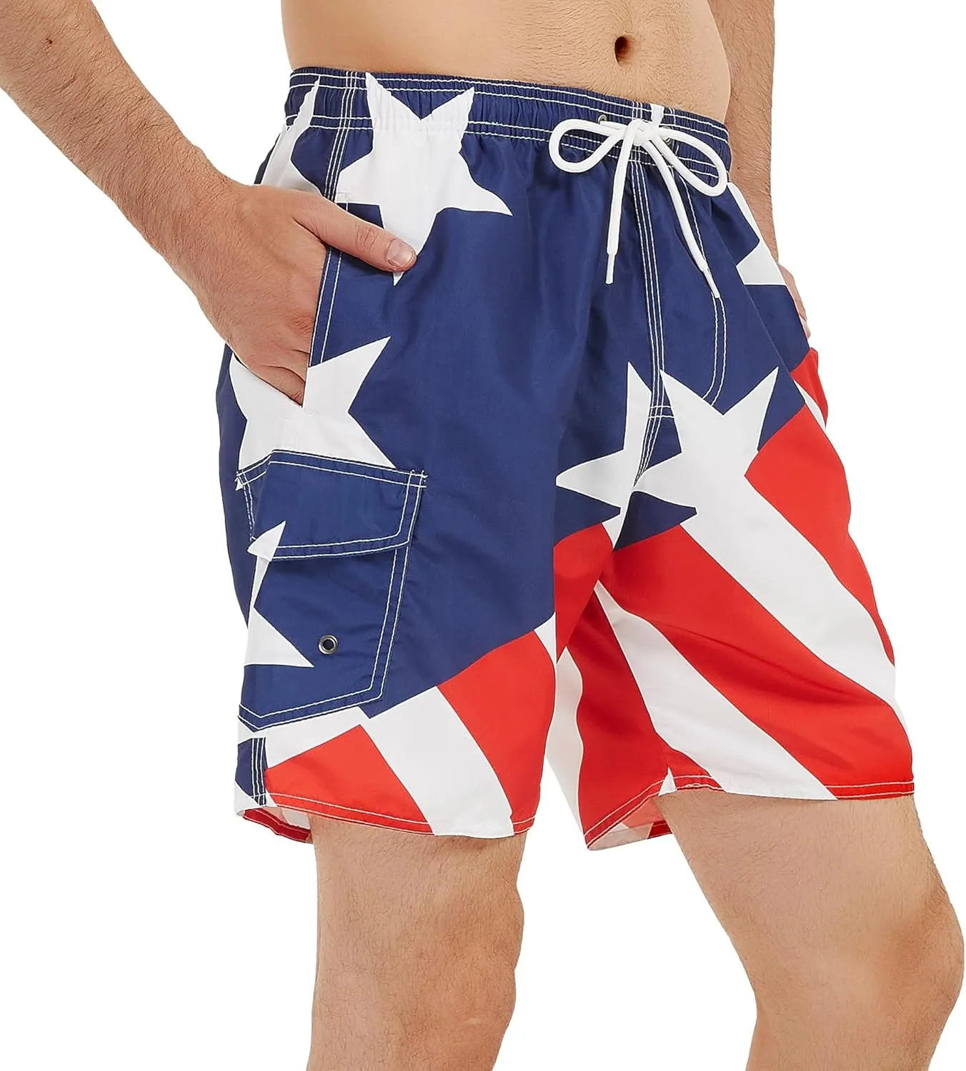 Scotamalone Mens Swim Trunks Swimming Shorts Swimwear Bathing Suits Quick Dry 7 Inch with Mesh Lining