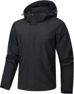 SEAUR Men Women Lightweight Waterproof Windproof Jacket Hooded Zipper Windbreaker Hiking Running Jackets