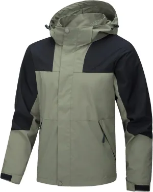 SEAUR Men Women Lightweight Waterproof Windproof Jacket Hooded Zipper Windbreaker Hiking Running Jackets