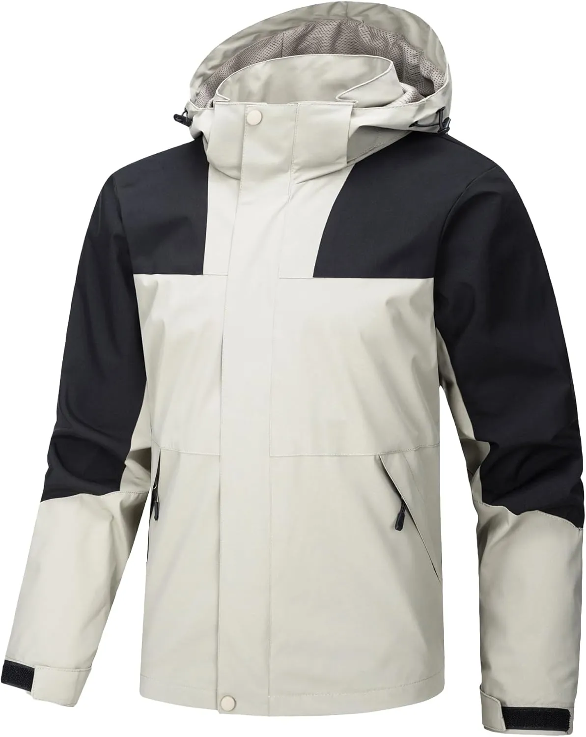 SEAUR Men Women Lightweight Waterproof Windproof Jacket Hooded Zipper Windbreaker Hiking Running Jackets