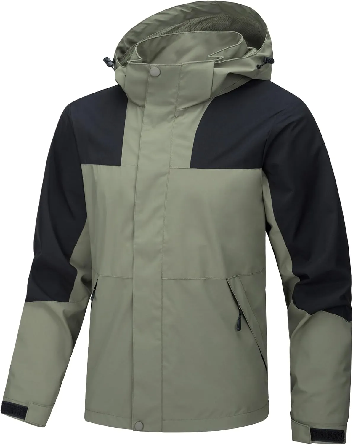 SEAUR Men Women Lightweight Waterproof Windproof Jacket Hooded Zipper Windbreaker Hiking Running Jackets