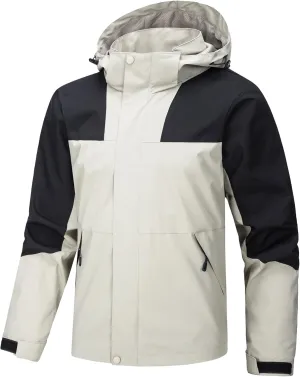 SEAUR Men Women Lightweight Waterproof Windproof Jacket Hooded Zipper Windbreaker Hiking Running Jackets