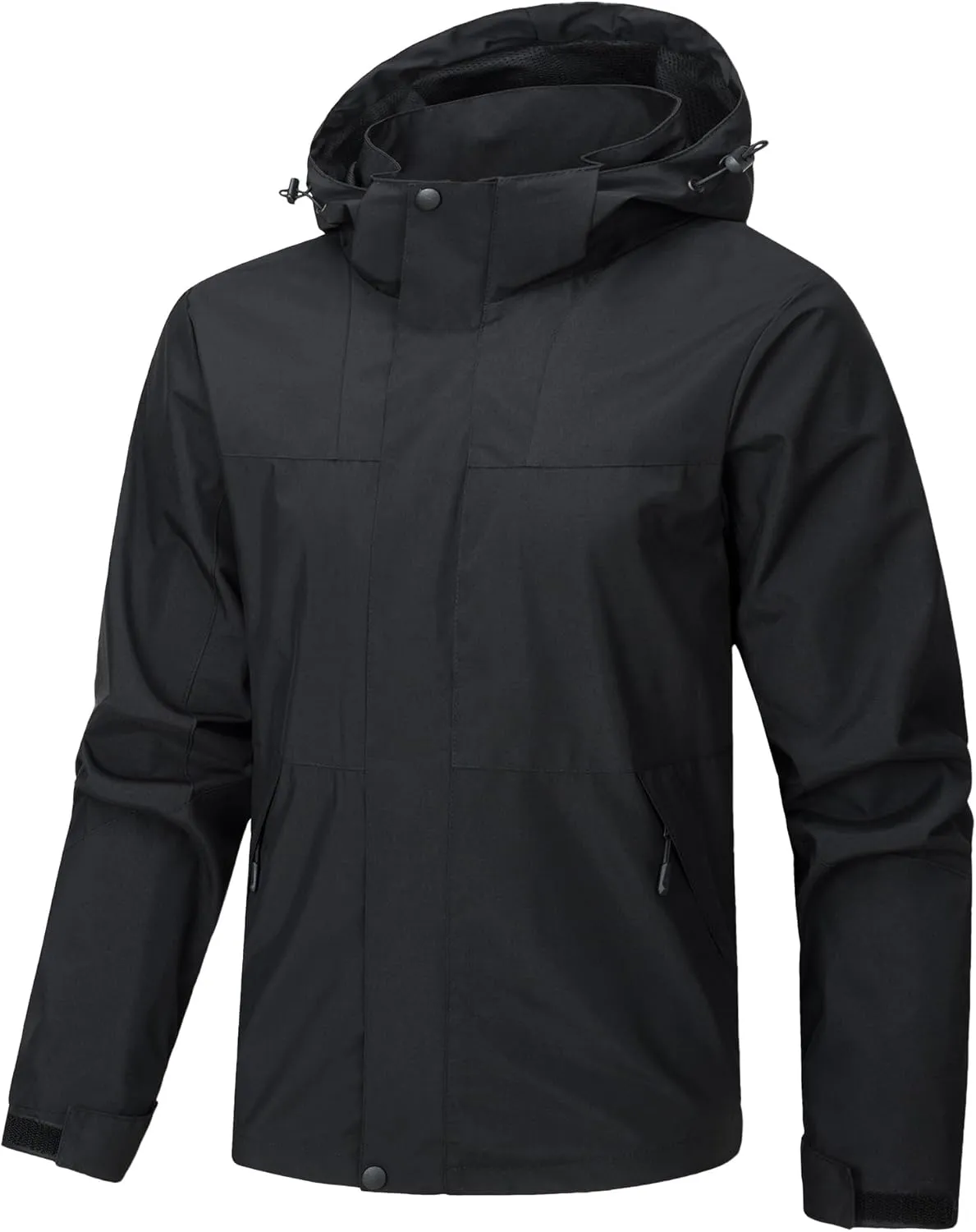 SEAUR Men Women Lightweight Waterproof Windproof Jacket Hooded Zipper Windbreaker Hiking Running Jackets