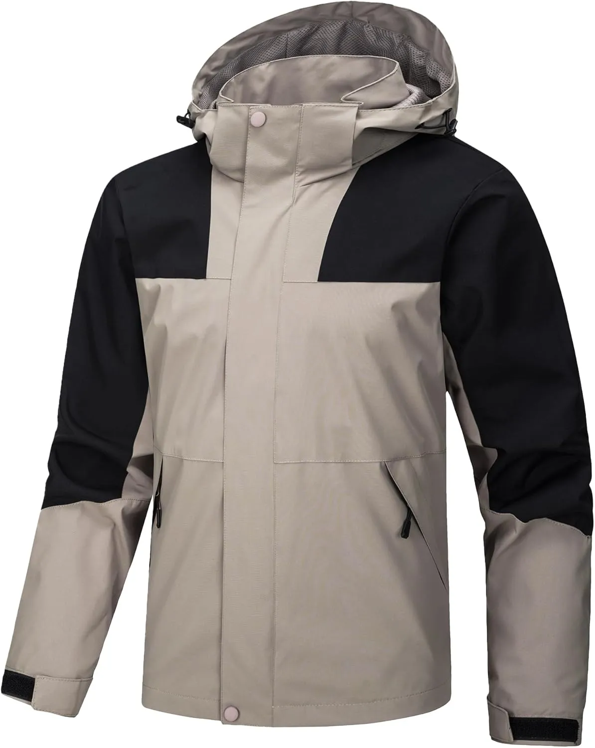 SEAUR Men Women Lightweight Waterproof Windproof Jacket Hooded Zipper Windbreaker Hiking Running Jackets