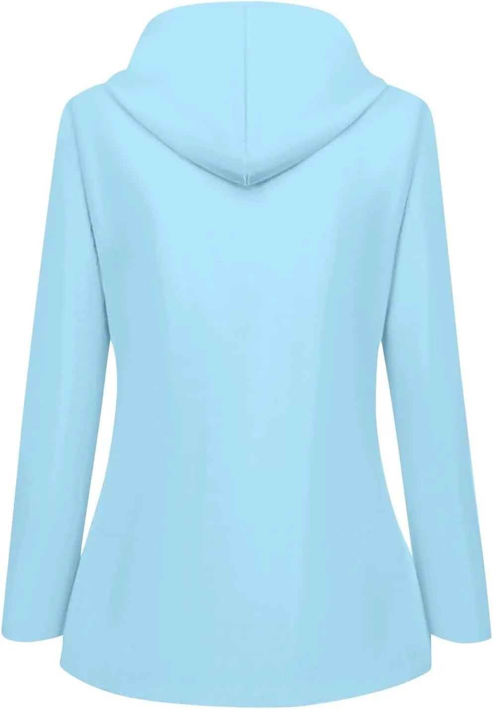 SGASY Women's Rain Jacket Plus Size Long Raincoat Lightweight Hooded Windbreaker Waterproof Jackets with Pockets
