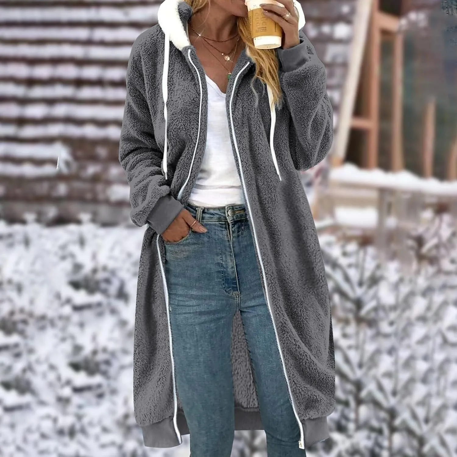 SHAOBGE 1x Jackets for Women Fashionable Women'S Long Sleeve Solid Pocket Cardigan Button Top plus Coats for Women plus