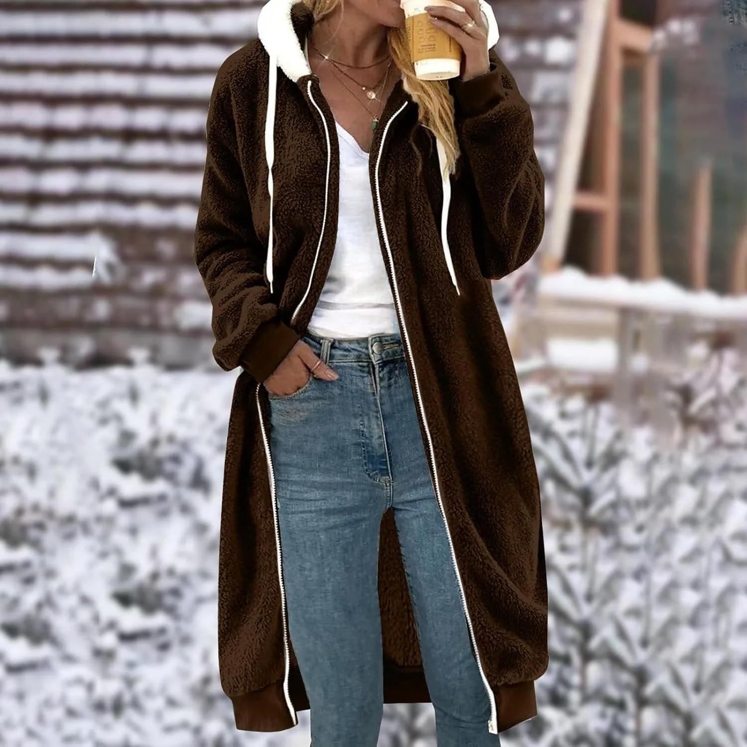 SHAOBGE 1x Jackets for Women Fashionable Women'S Long Sleeve Solid Pocket Cardigan Button Top plus Coats for Women plus