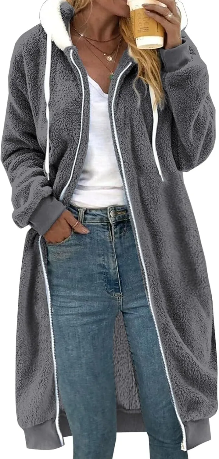 SHAOBGE 1x Jackets for Women Fashionable Women'S Long Sleeve Solid Pocket Cardigan Button Top plus Coats for Women plus