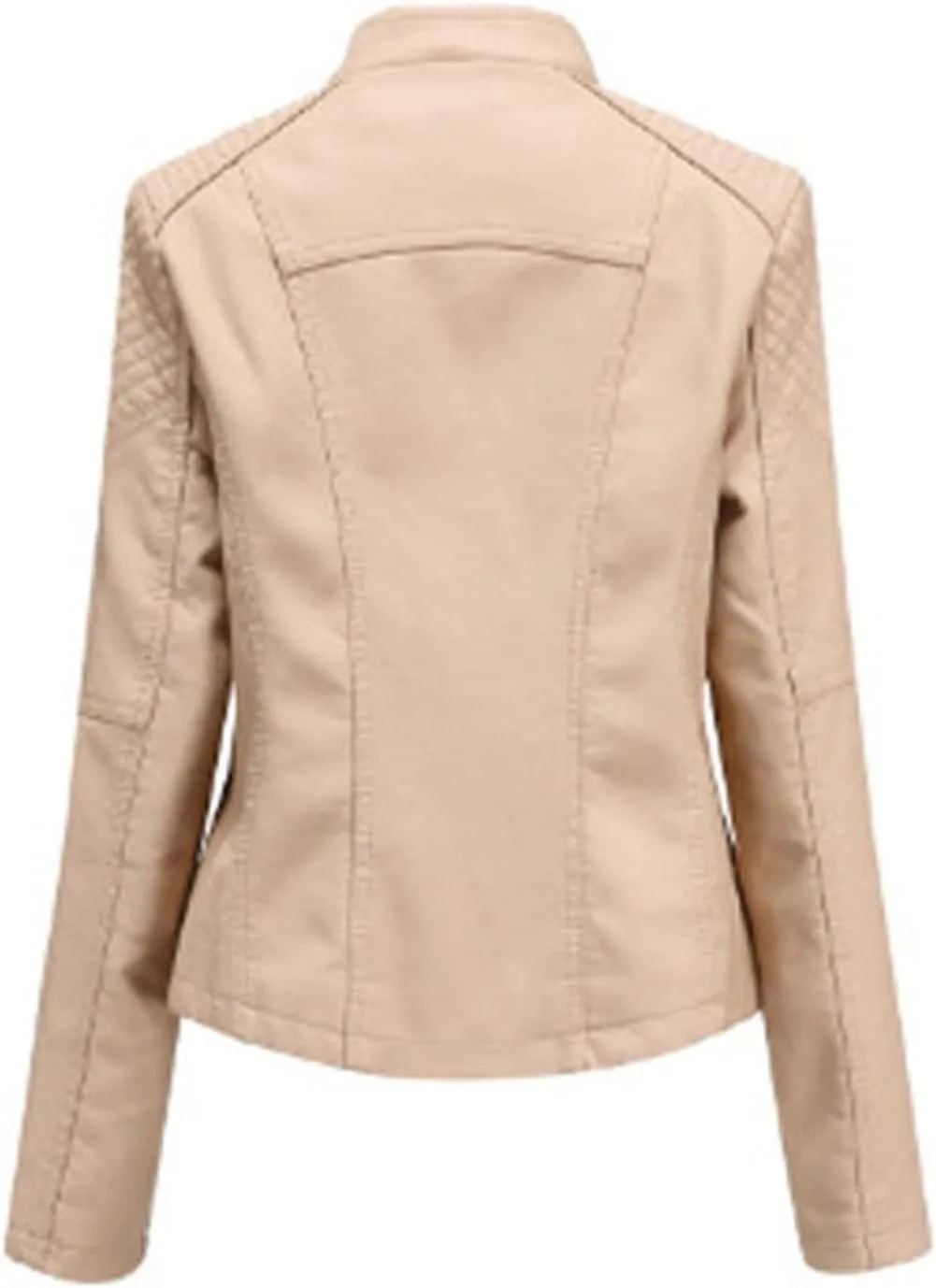 SHAOBGE Womens Long Sleeve Fleece Jacket Women Ladies Lapel Motor Jacket Coat Zip Biker Short Womens Fleece Jacket with