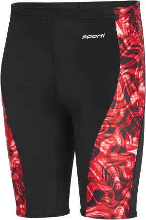 Sporti Boys' Swim Jammers - Youth Competitive Swim Racing Team Swimming Shorts Swimsuit Trunks Chlorine Resistant Quick Dry