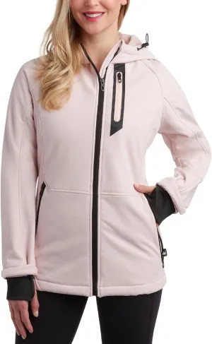 Spyder Womens Softshell Jacket - Lightweight Water Resistant Terry Fleece Zip Up Jacket Womens Windbreaker for Hiking (S-XL)